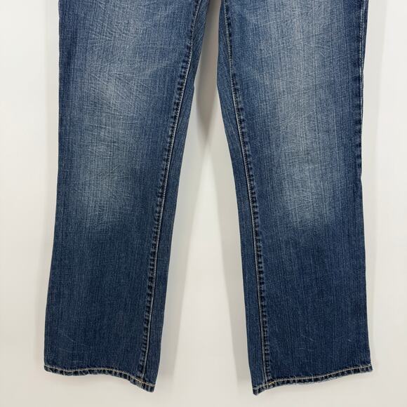 American Eagle Size 8 Favorite Boyfriend Jeans Bootcut Low Rise Denim 32" x 30" - Picture 3 of 9